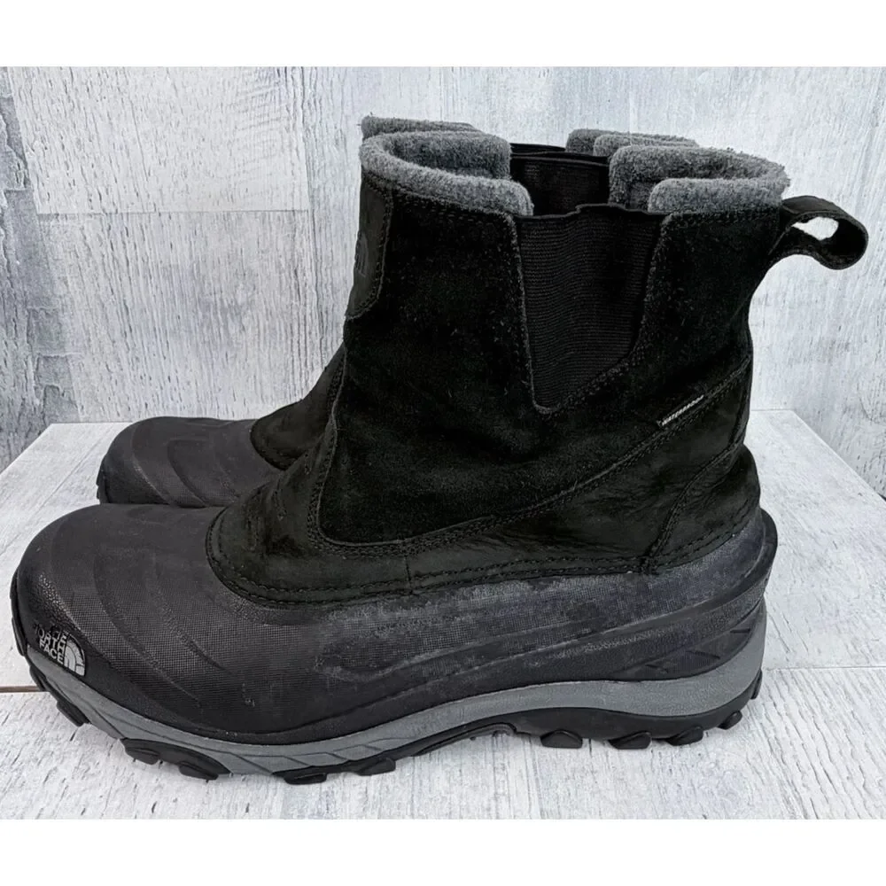 North Face HeatSeeker Waterproof Boots Men 14 Insulated Black 200 Gram Pull-On